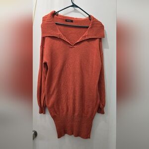 Women's Cozy Sweater Dress in Rust